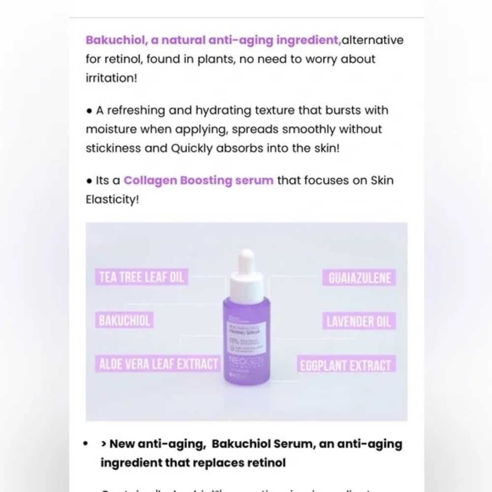 Real Bakuchiol Firming Serum by Neogen Dermalogy - Picture 3 of 7